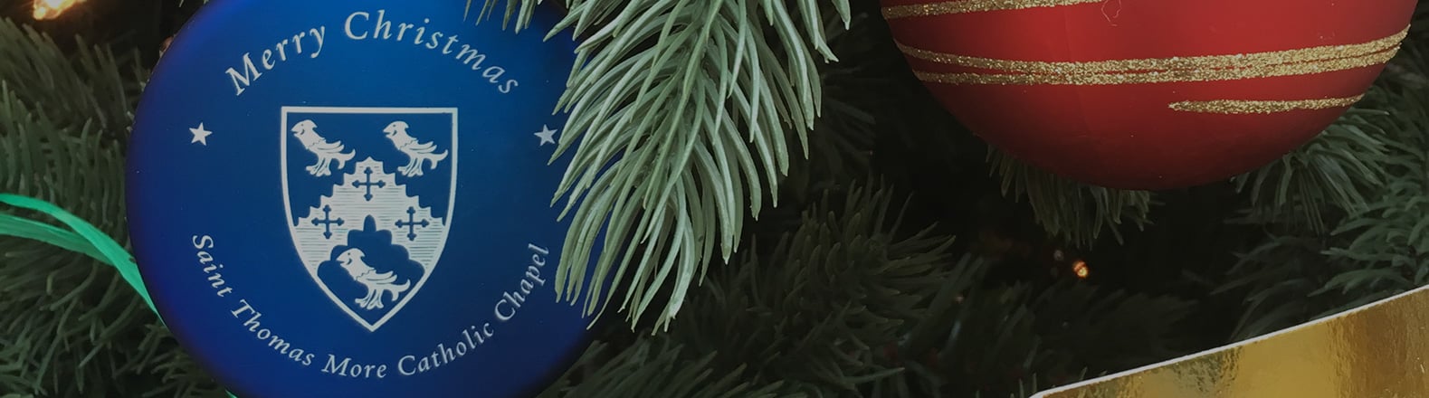 Saint Thomas More holiday banner